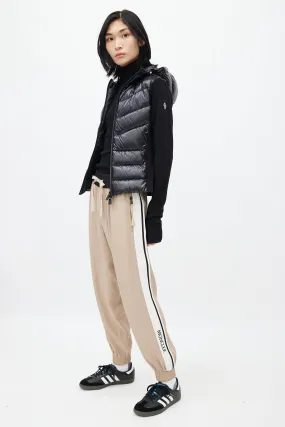 Beige Logo Elastic Jogger