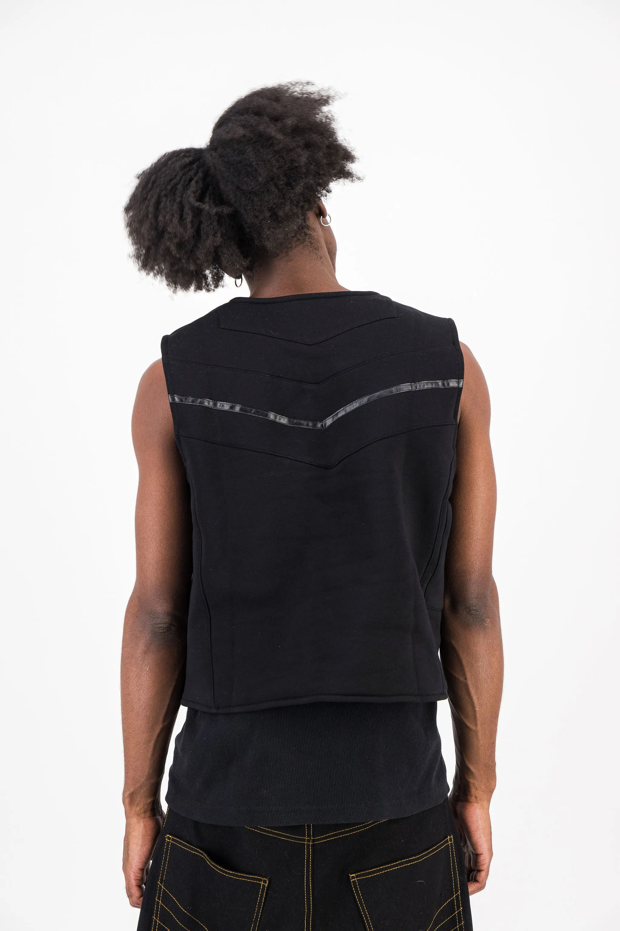 BLACK BULLETPROOF VEST
