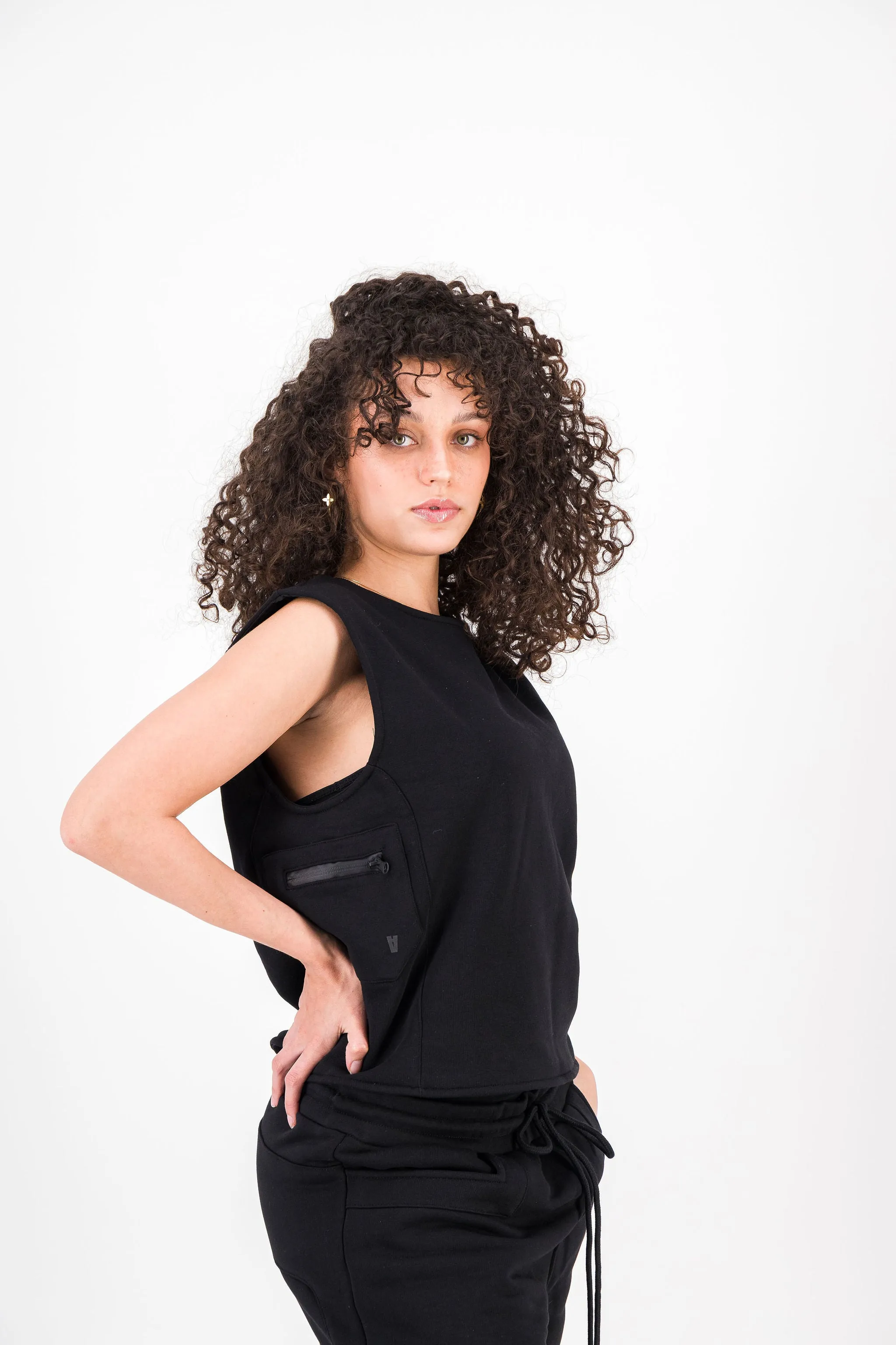 BLACK BULLETPROOF VEST
