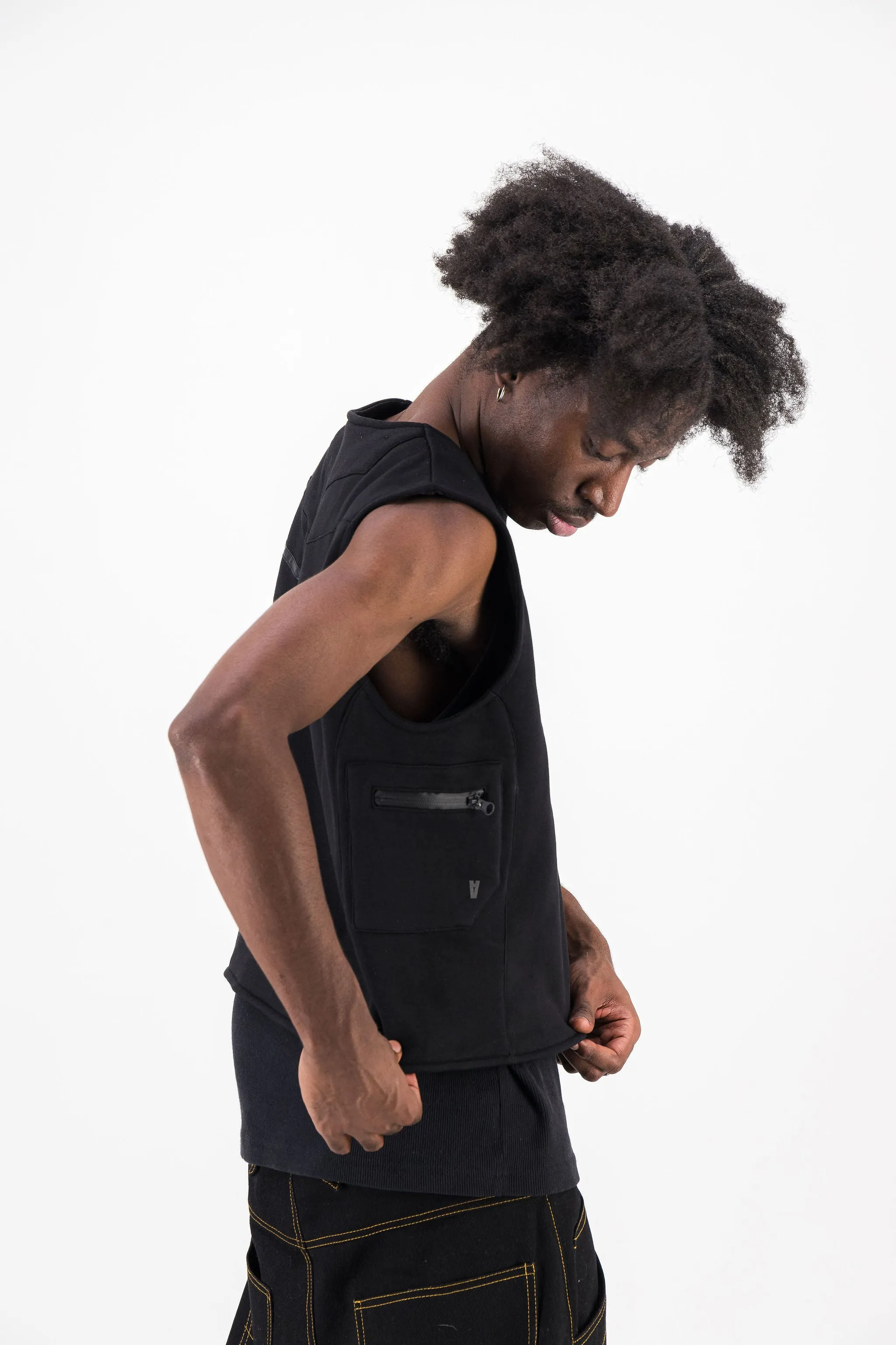 BLACK BULLETPROOF VEST