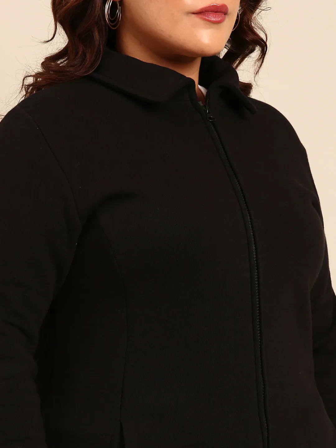 Black Terry Cotton Jacket