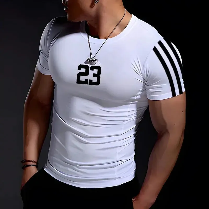 Breathable T-Shirt Sports Gym Sportswear Oversized Summer Casual Comfortable Tight-Fitting T-Shirt