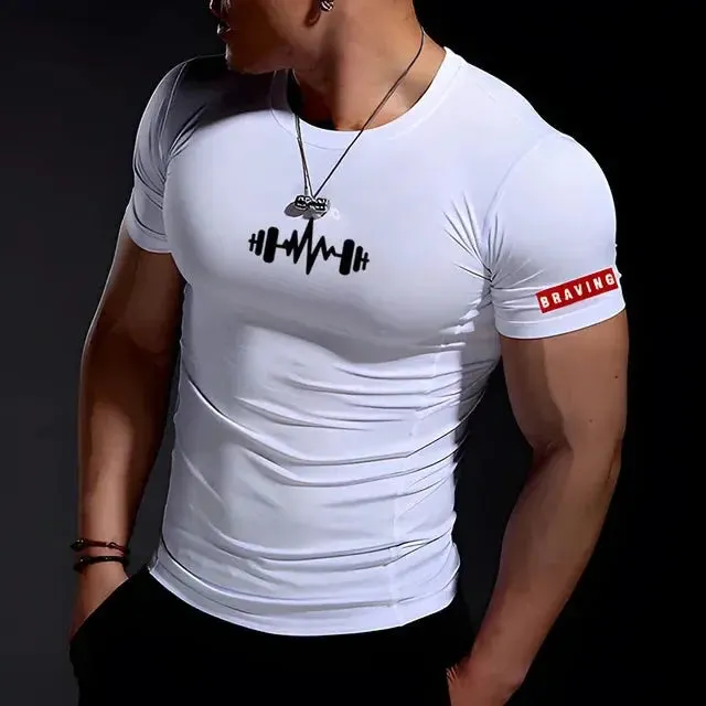 Breathable T-Shirt Sports Gym Sportswear Oversized Summer Casual Comfortable Tight-Fitting T-Shirt