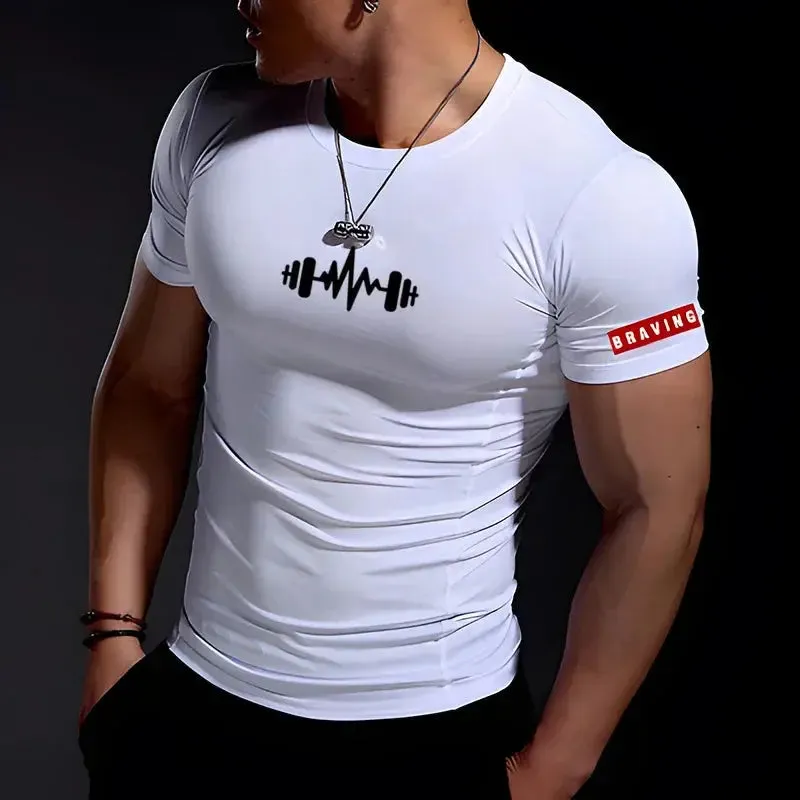 Breathable T-Shirt Sports Gym Sportswear Oversized Summer Casual Comfortable Tight-Fitting T-Shirt