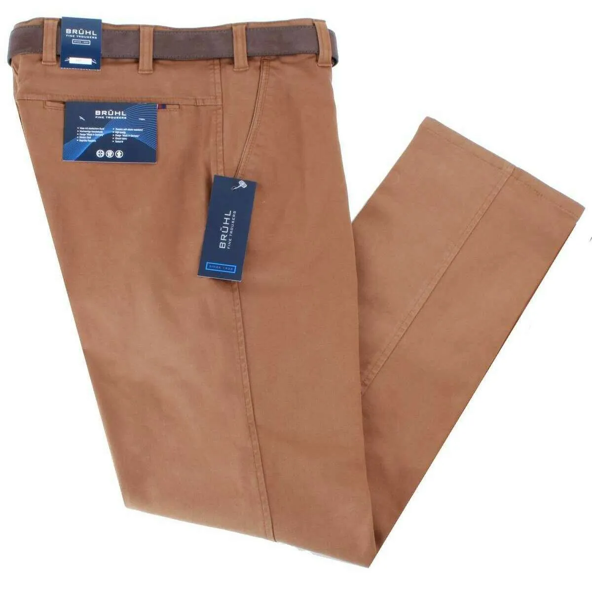 BRUHL Catania B Smart Casual Trousers - Camel Brown
