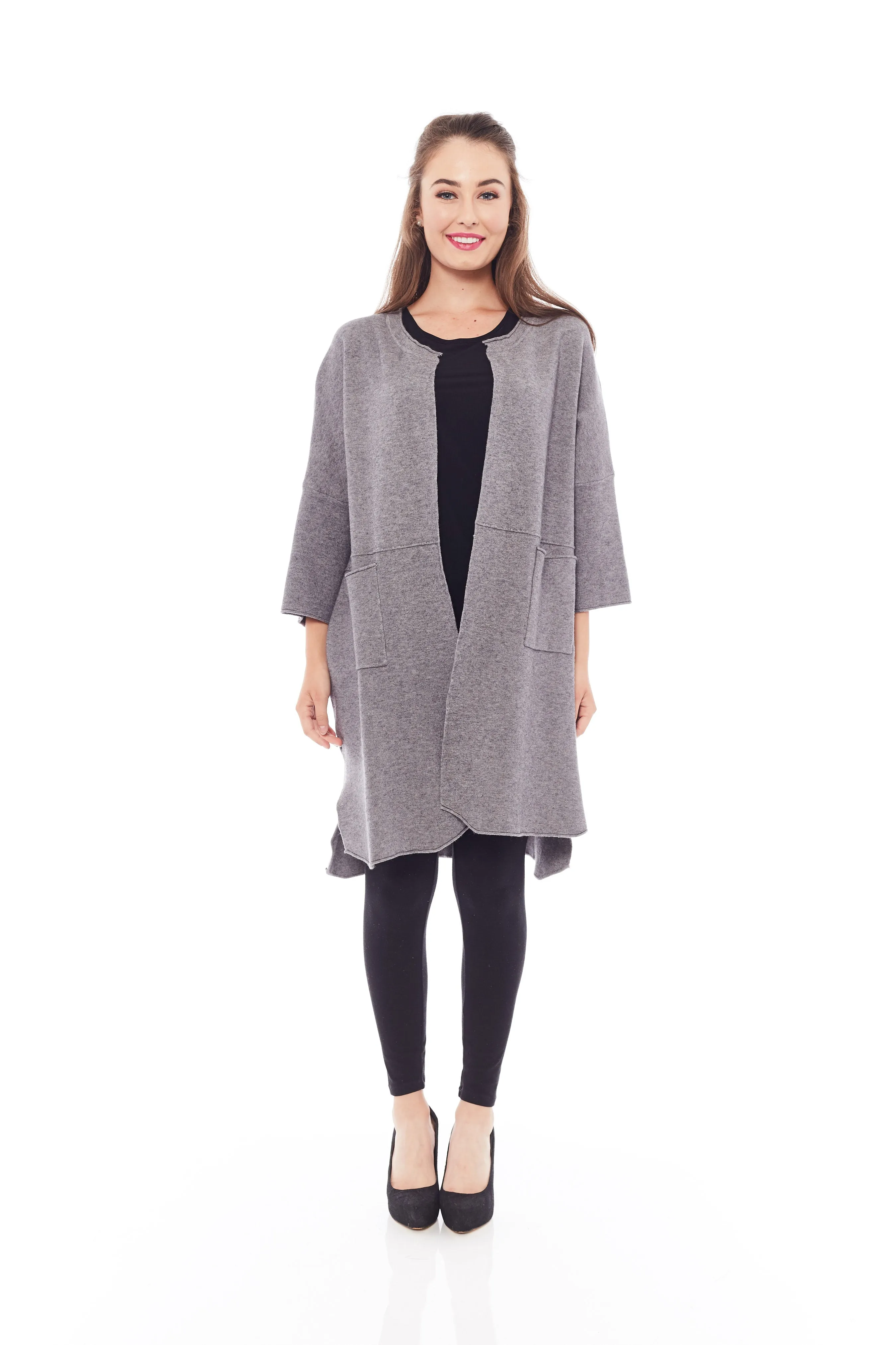 Buy Women's Grey Cardigans & Round Neck Sweaters Online