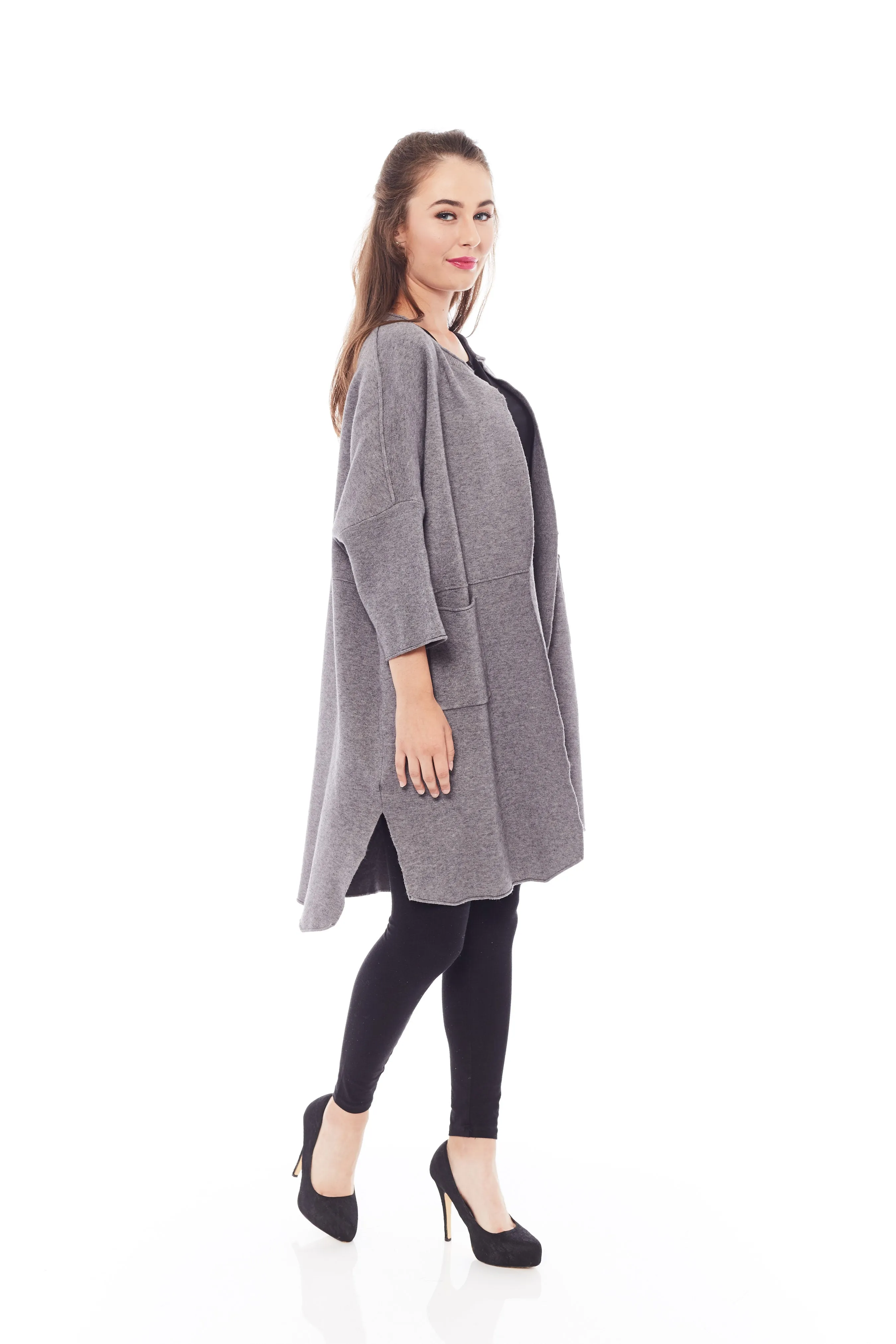 Buy Women's Grey Cardigans & Round Neck Sweaters Online