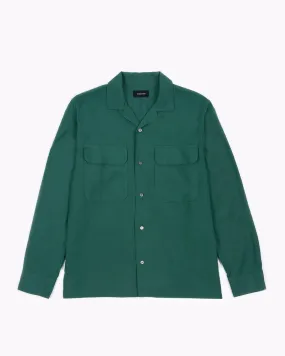 Camp Side LS Rayon Shirt - Evergreen