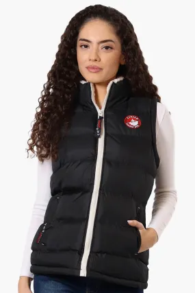 Canada Weather Gear Fleece Lined Collar Bubble Vest - Black