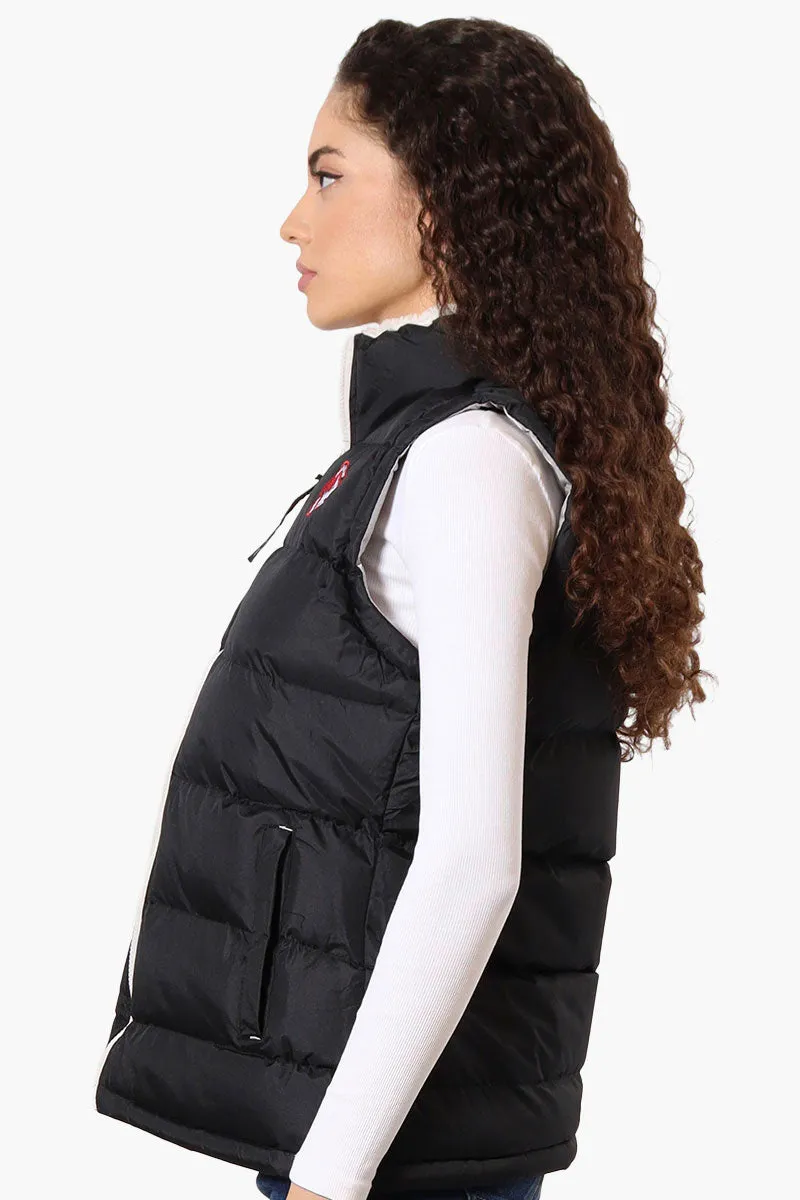 Canada Weather Gear Fleece Lined Collar Bubble Vest - Black