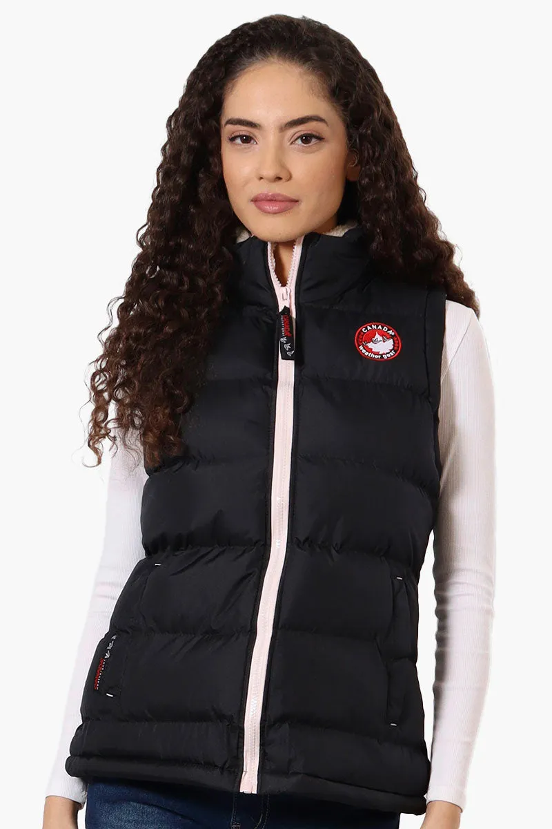 Canada Weather Gear Fleece Lined Collar Bubble Vest - Navy