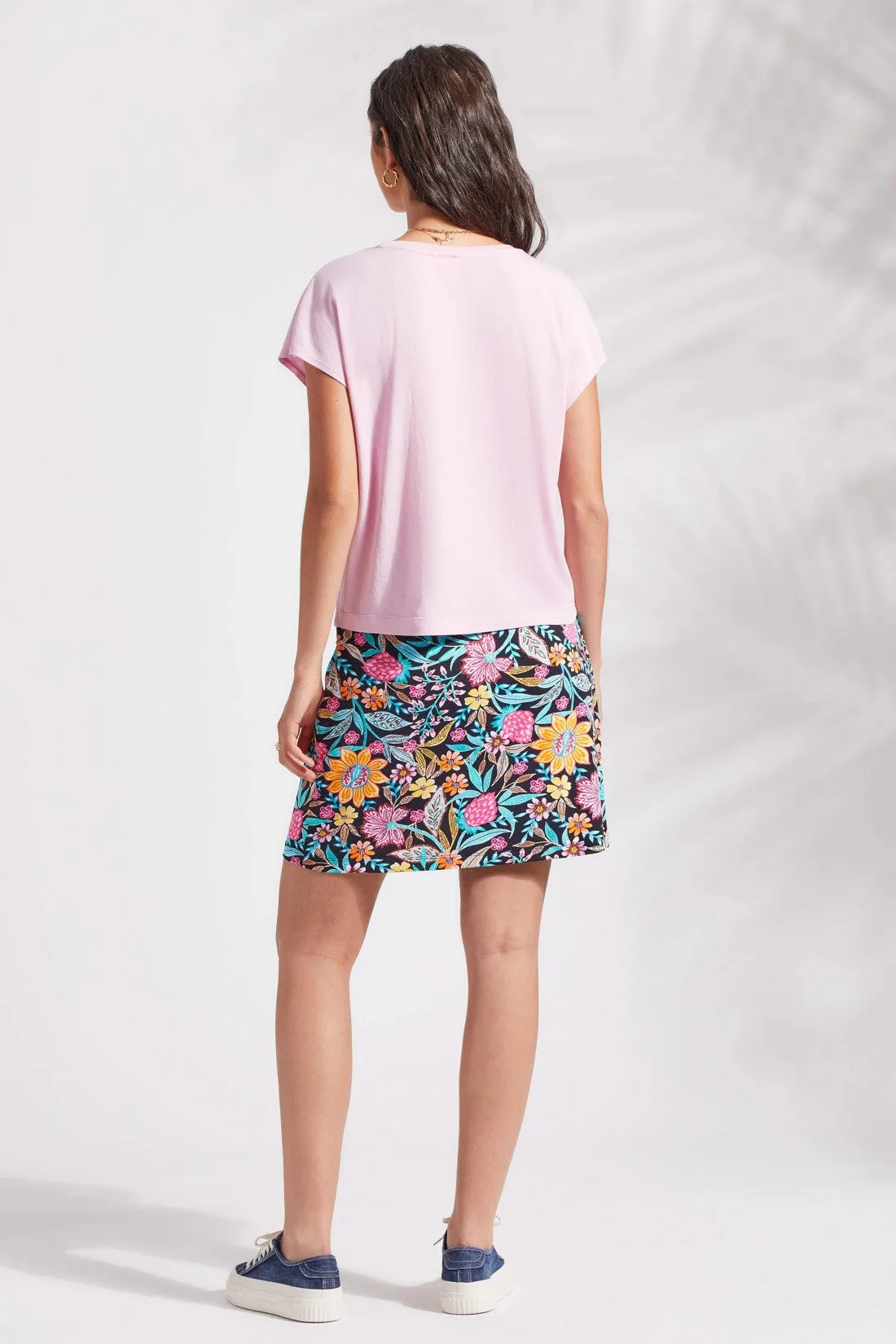 Cap Sleeve Crew Neck Top - FINAL SALE