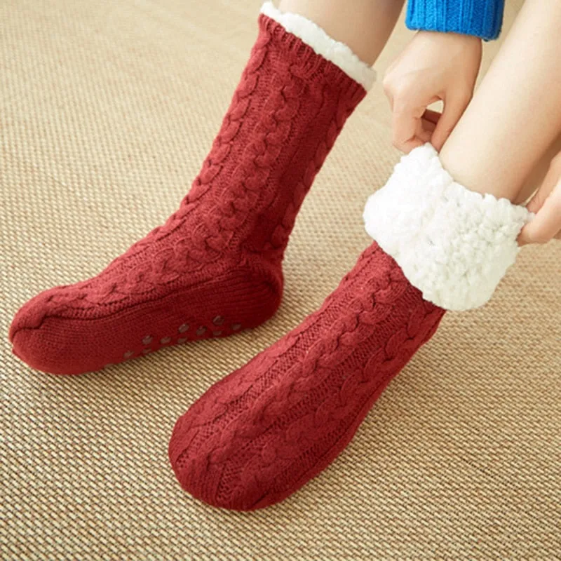 Cozy Fuzzy Fleece Slipper Socks