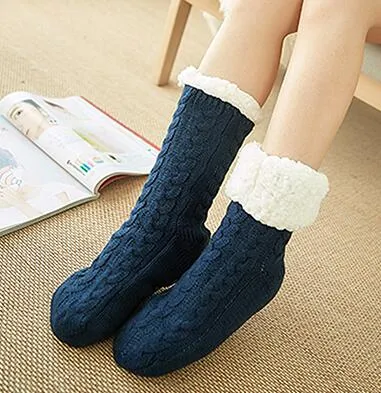 Cozy Fuzzy Fleece Slipper Socks