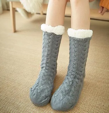 Cozy Fuzzy Fleece Slipper Socks