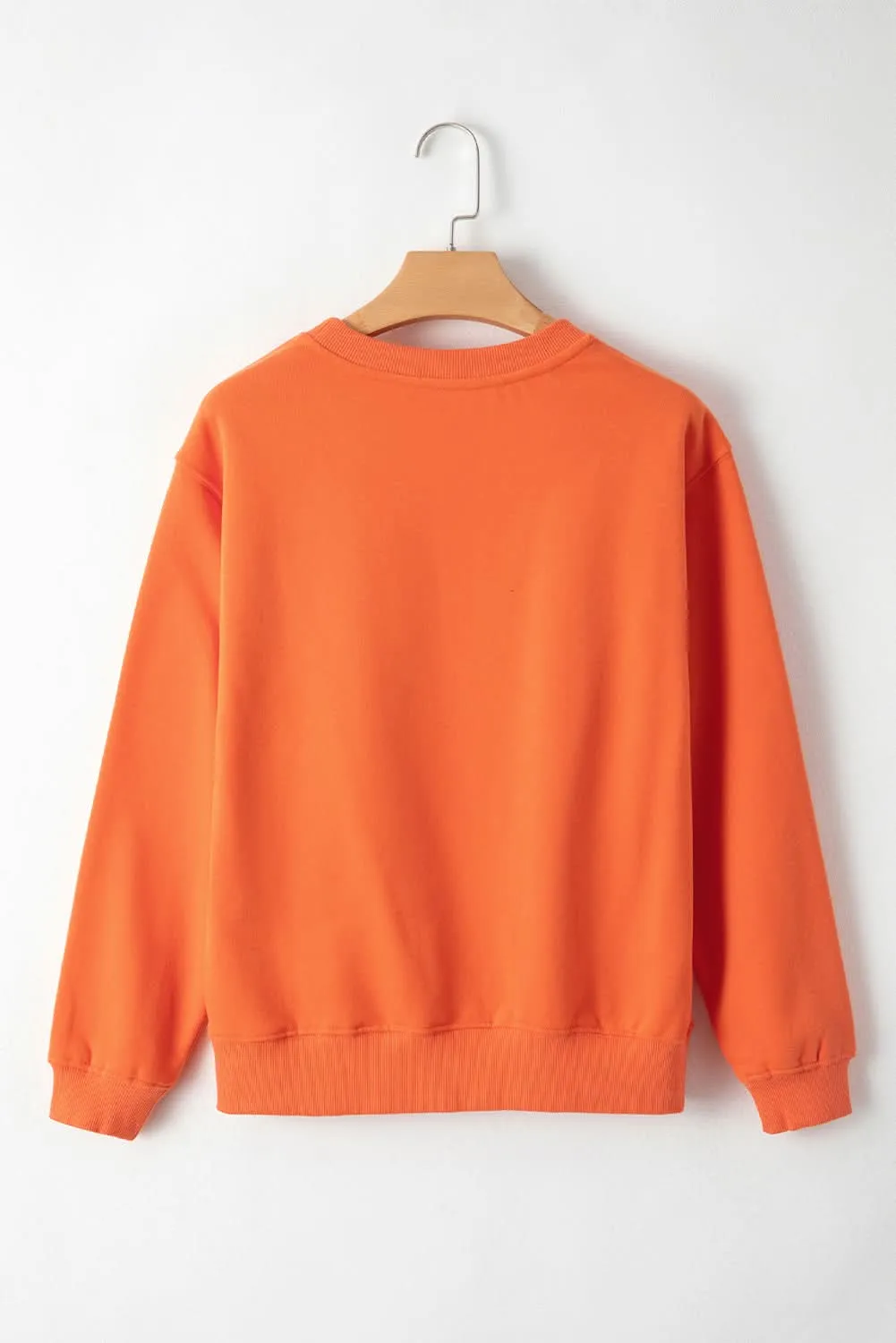 Cozy russet orange fleece sweatshirt