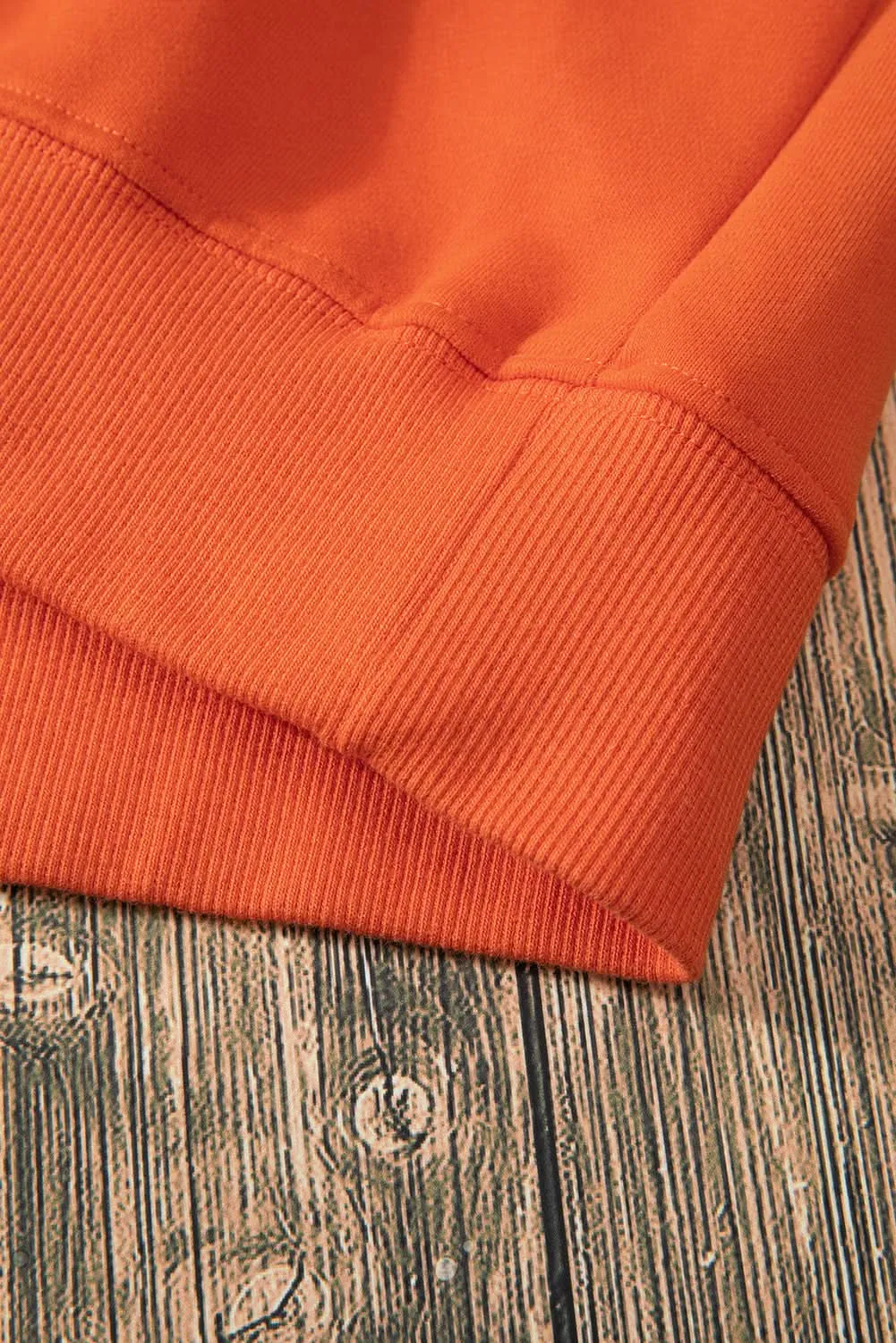 Cozy russet orange fleece sweatshirt