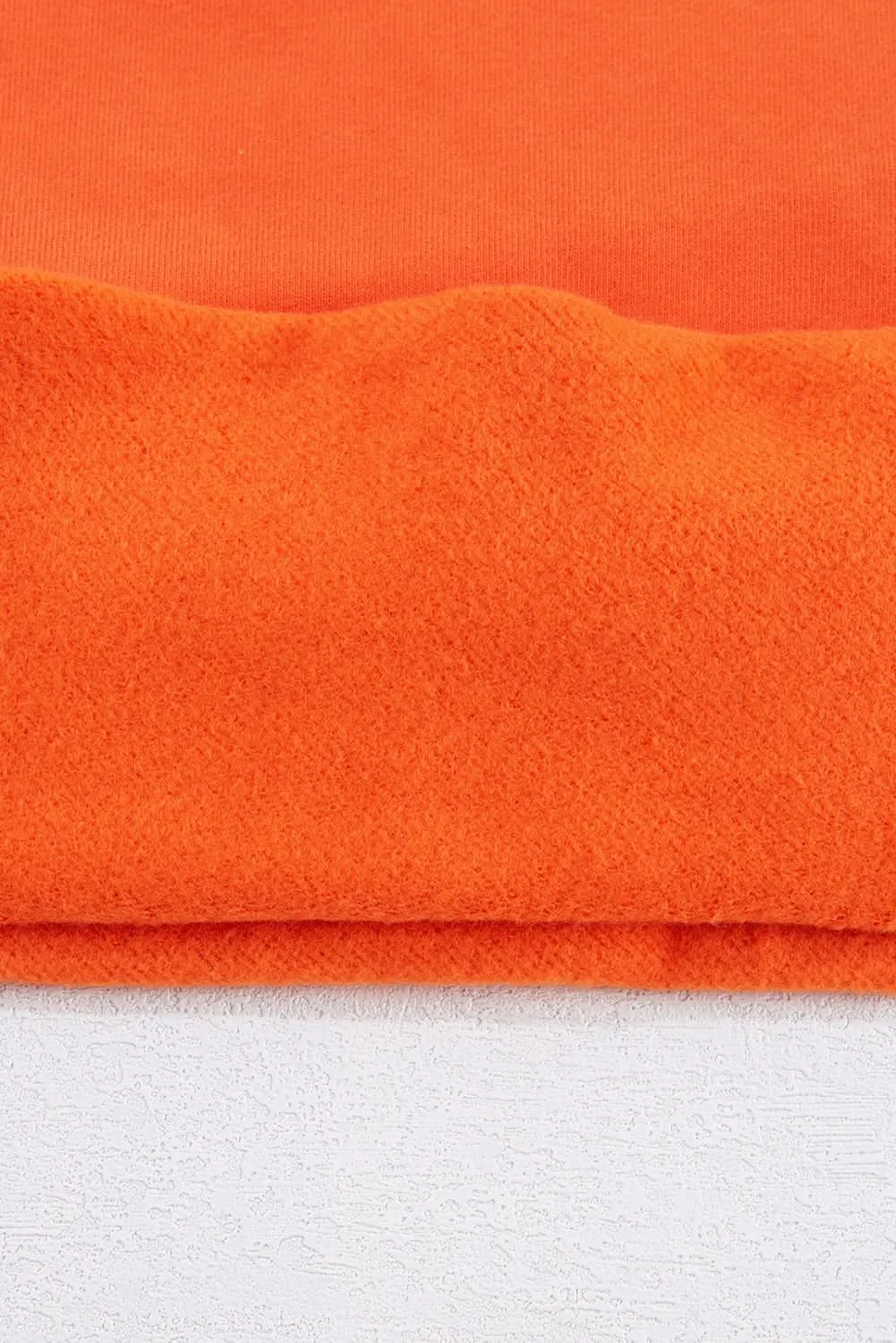 Cozy russet orange fleece sweatshirt