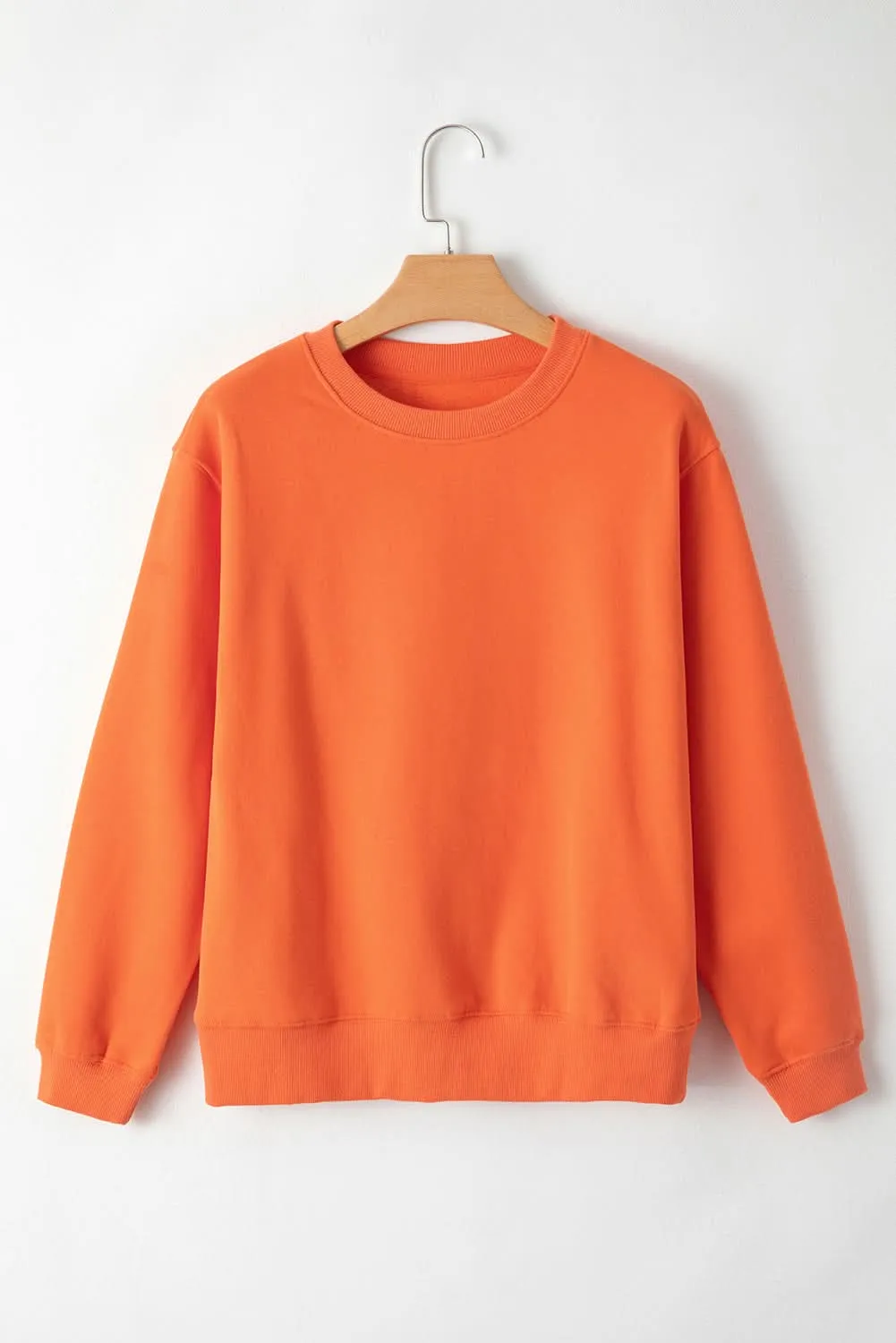 Cozy russet orange fleece sweatshirt