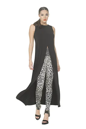 Cut In Front Slit Duster Tunic-Maxi