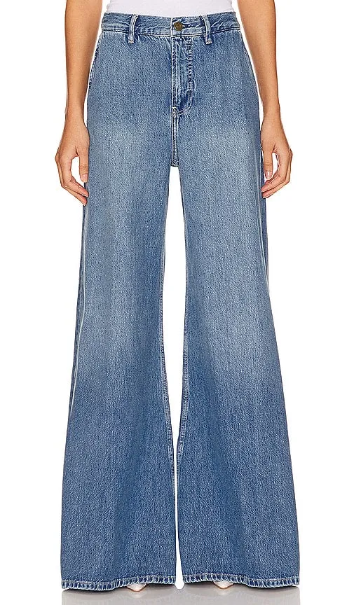 FRAME The Extra Wide Leg in Denim-Medium