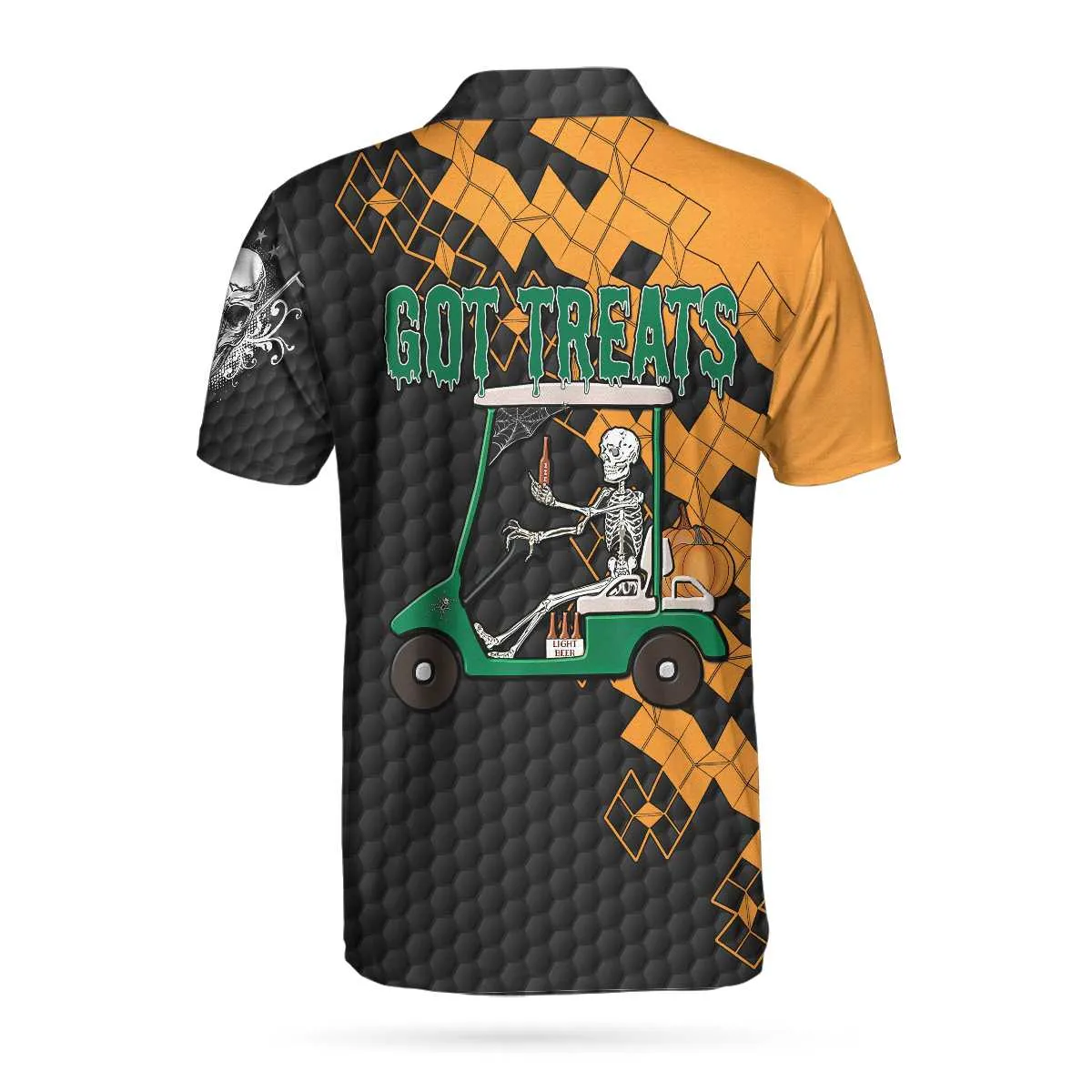 Got Golf And Got Treat Skull Golf Polo Shirt, Halloween Golf Shirt For Men, Halloween Gift For Golfers Coolspod