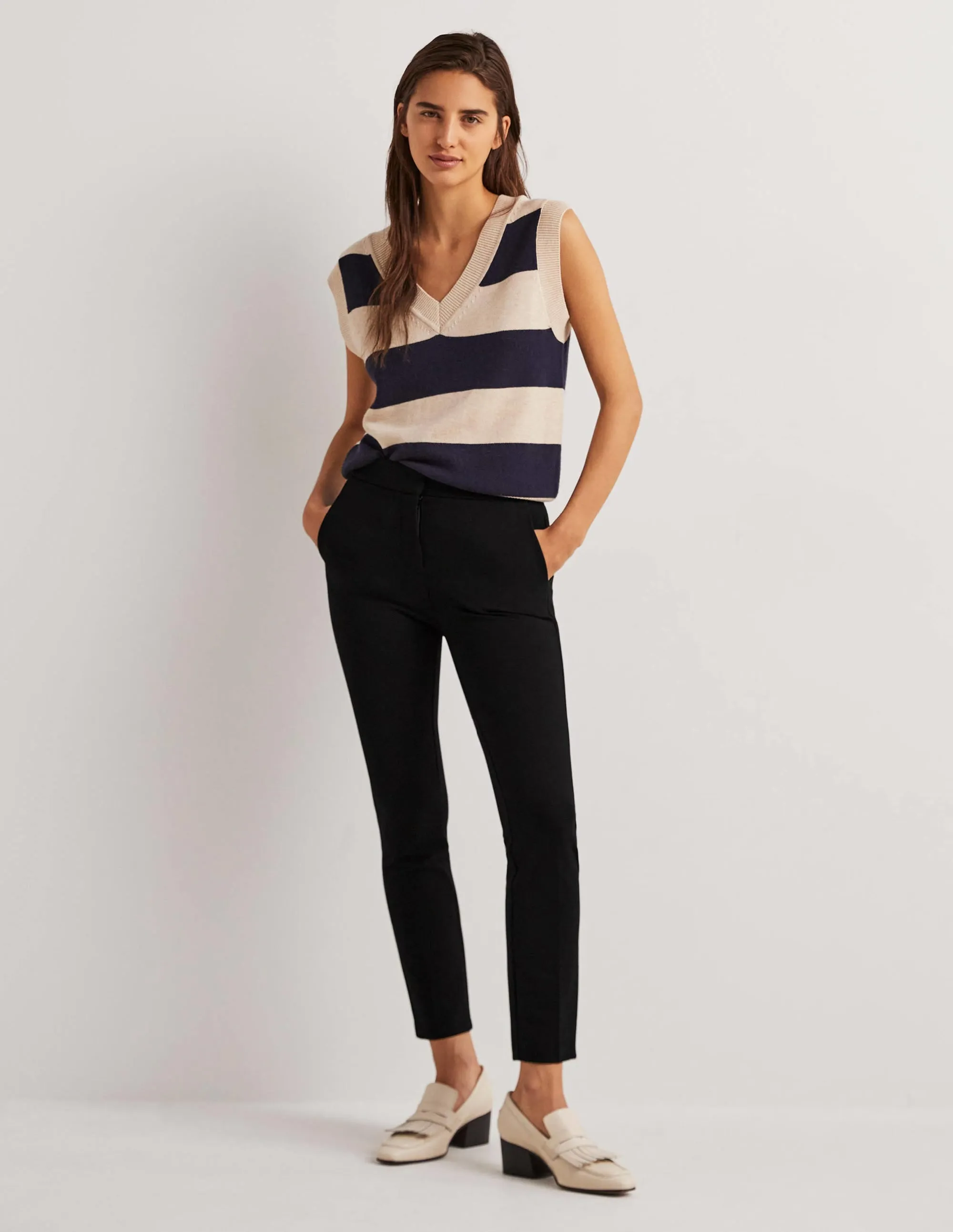 Hampshire 7/8 Ponte Trousers-Black