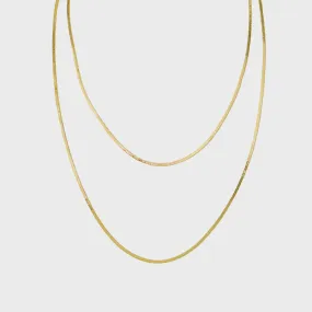 Jolie & Deen | 2 layer Snake Chain Necklace - Gold