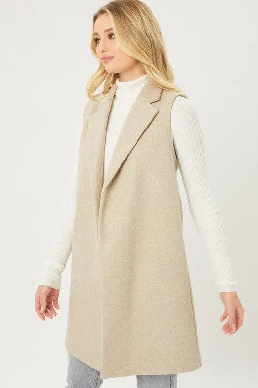 Jq Fleece Long Line Vest