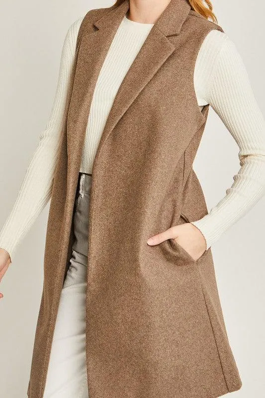 Jq Fleece Long Line Vest
