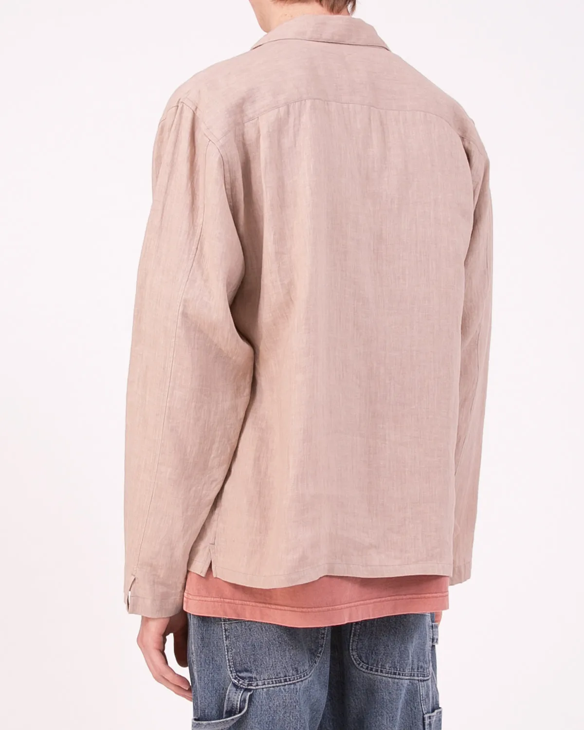 Linen LS Shirt - Villa Pink