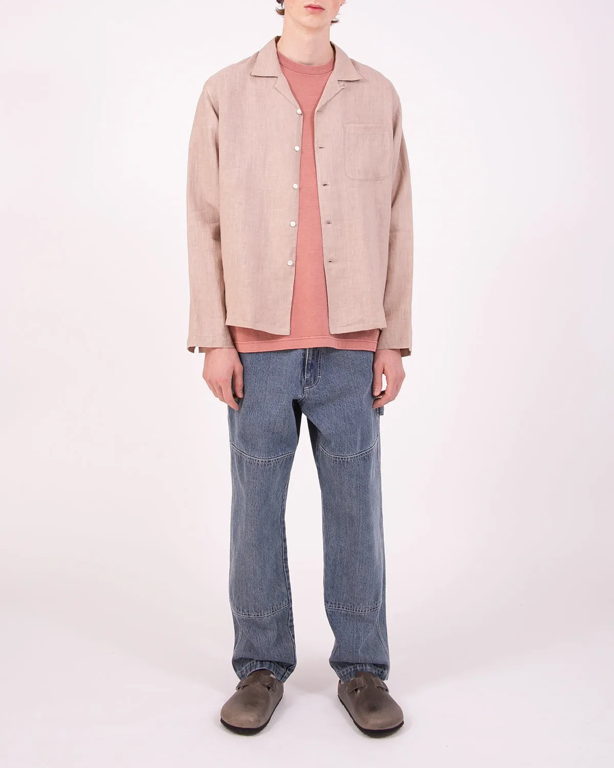 Linen LS Shirt - Villa Pink