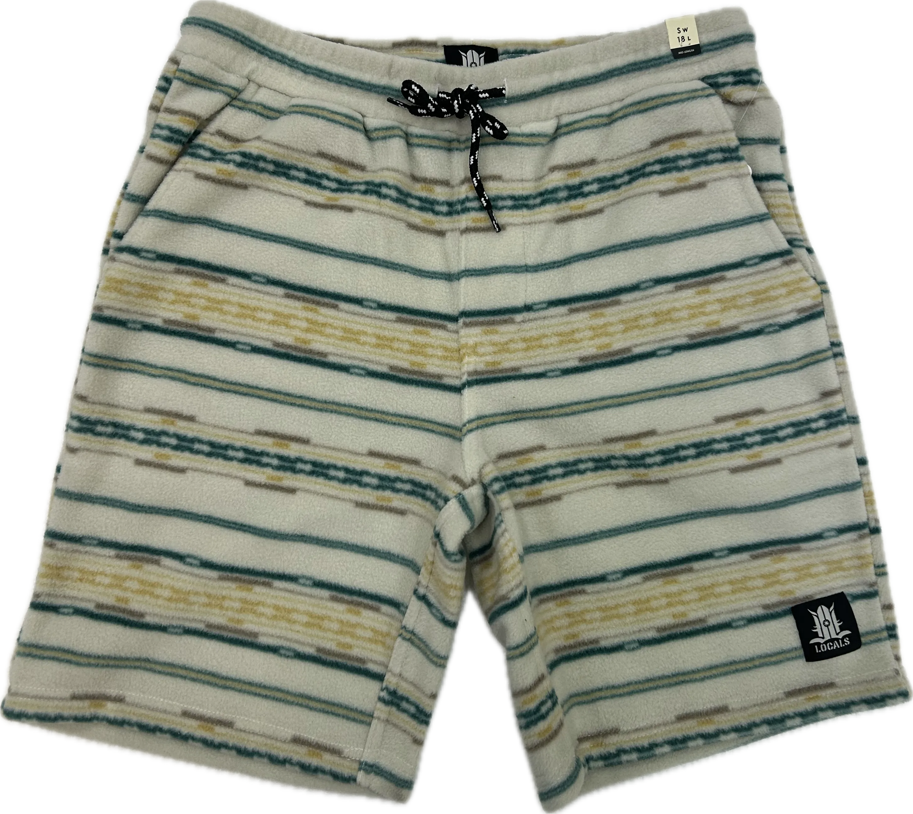 LOCALS NEVADA FLEECE ELASTIC WAISTED SHORT NATURAL