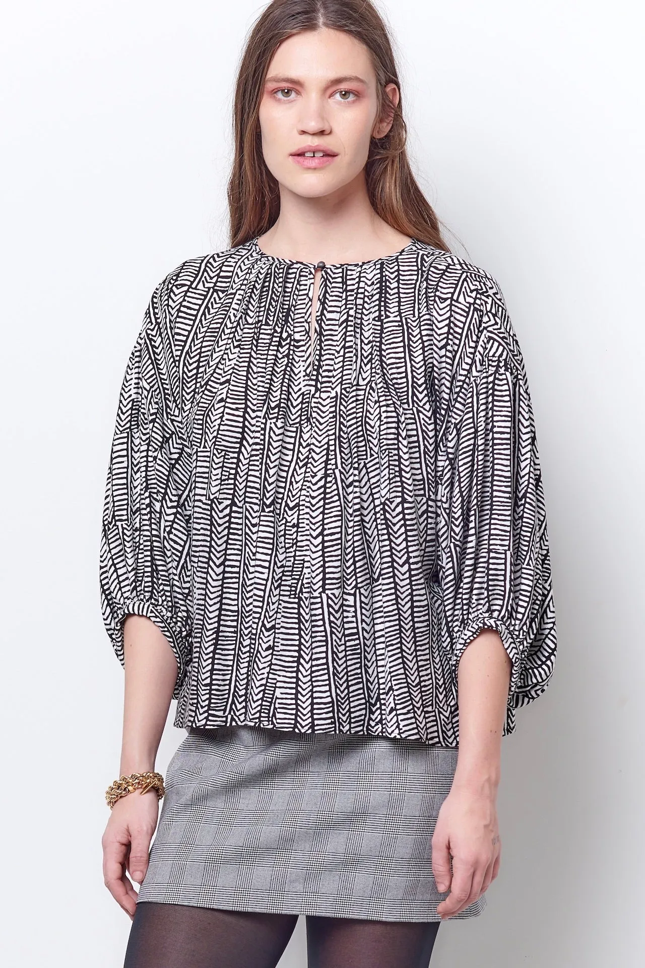 LOLA top - Snow Track Print