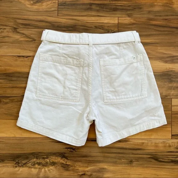 Lucky Brand Self Belt Cream Shorts