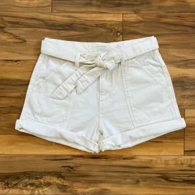 Lucky Brand Self Belt Cream Shorts