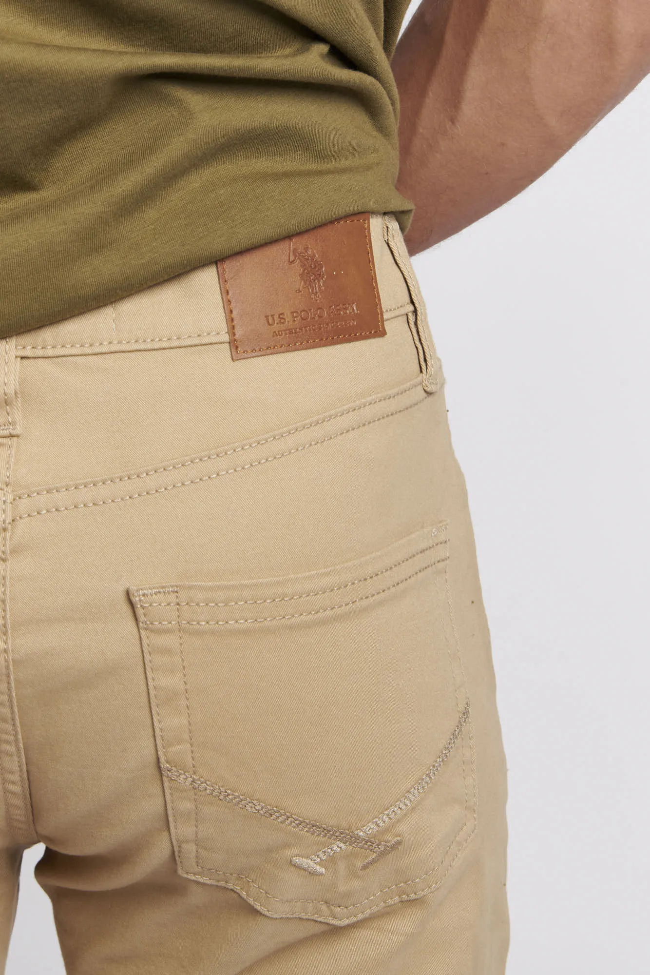 Mens Woven Trousers in Tan