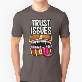 Mimic - Trust Issues Men T-Shirt Soft Comfortable Tops Tshirt Tee Shirt Clothes Pathfinder D20 Rpg Dnd Dragon Black Geek Reaper