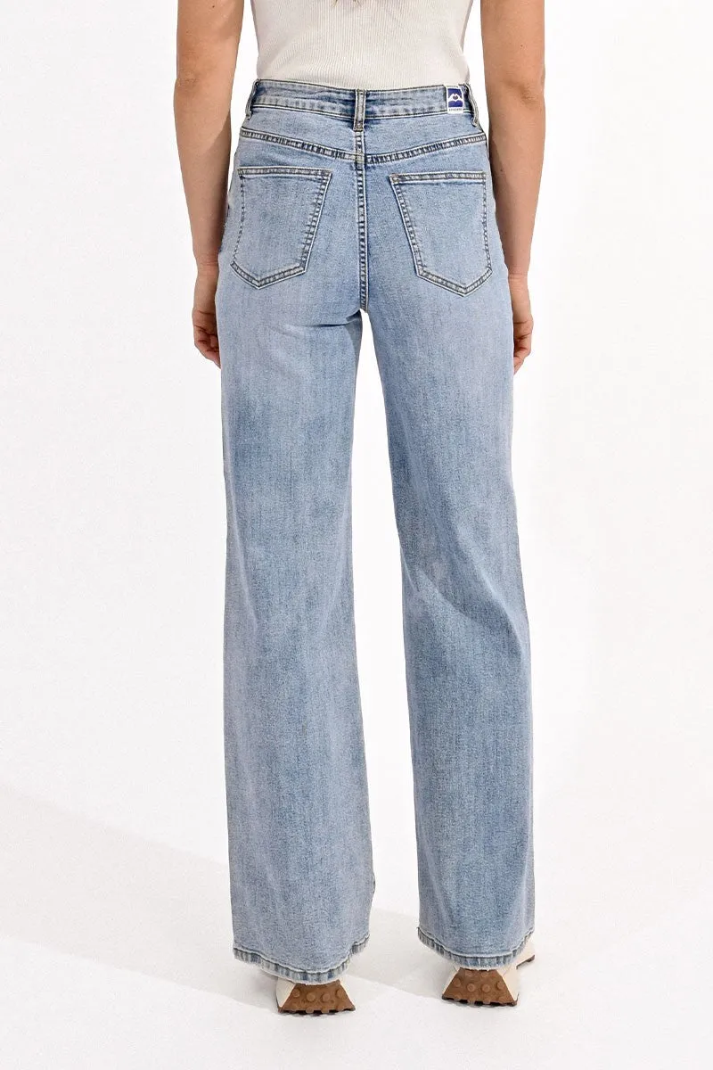 Molly Wide Leg Jeans - Light Denim