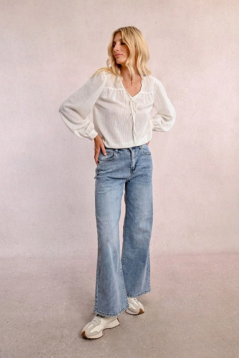 Molly Wide Leg Jeans - Light Denim