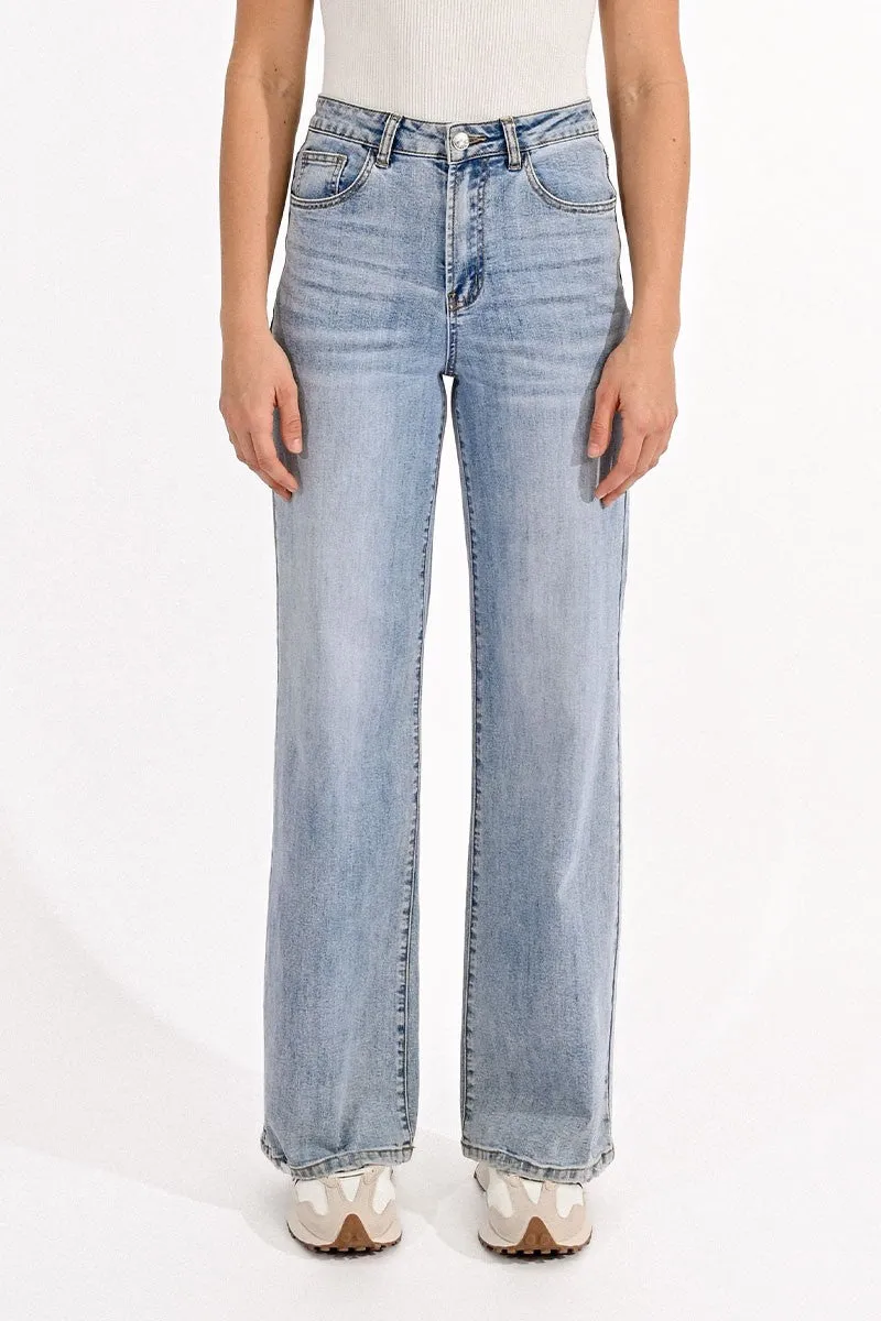 Molly Wide Leg Jeans - Light Denim