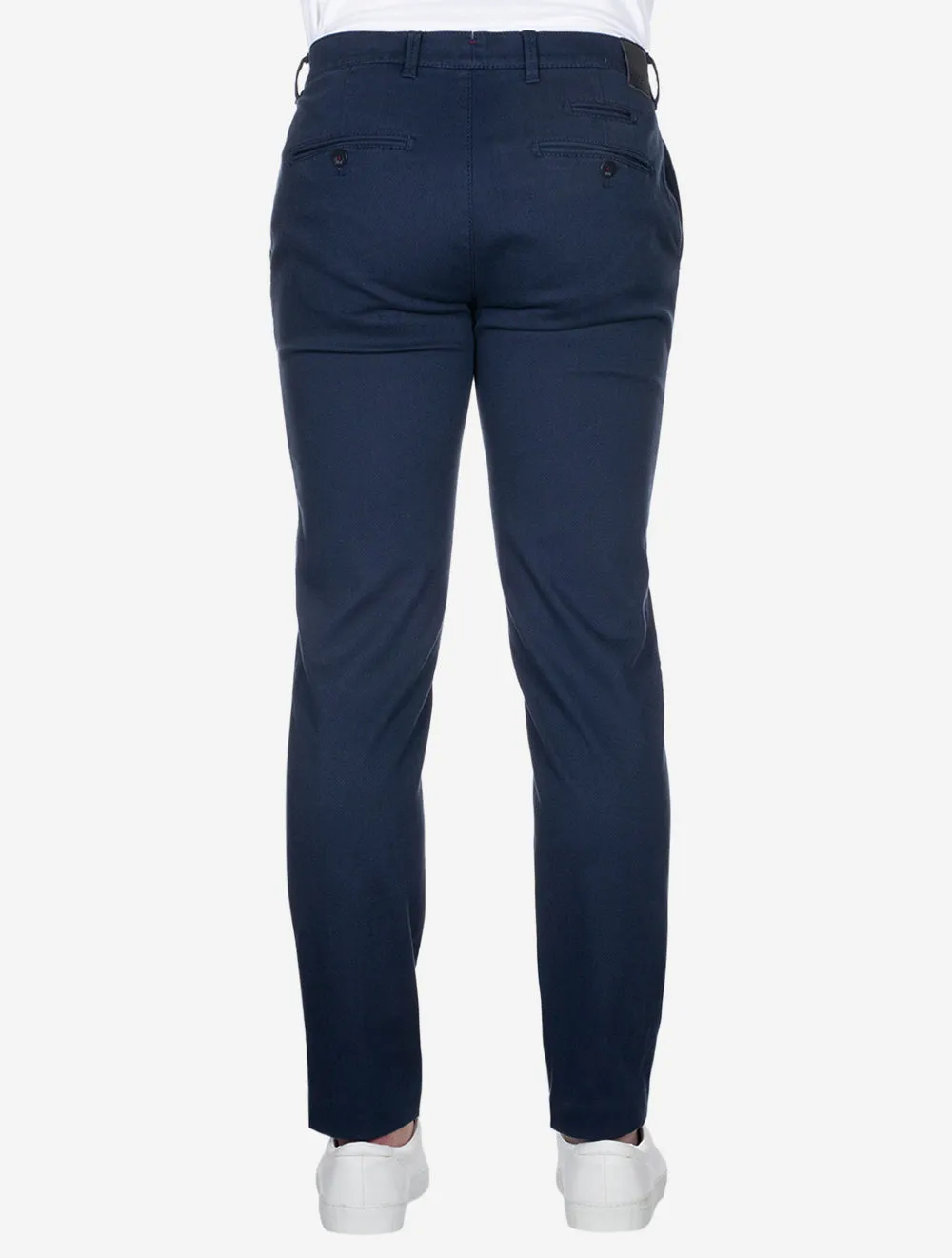 Navy Fabio Cotton Trousers