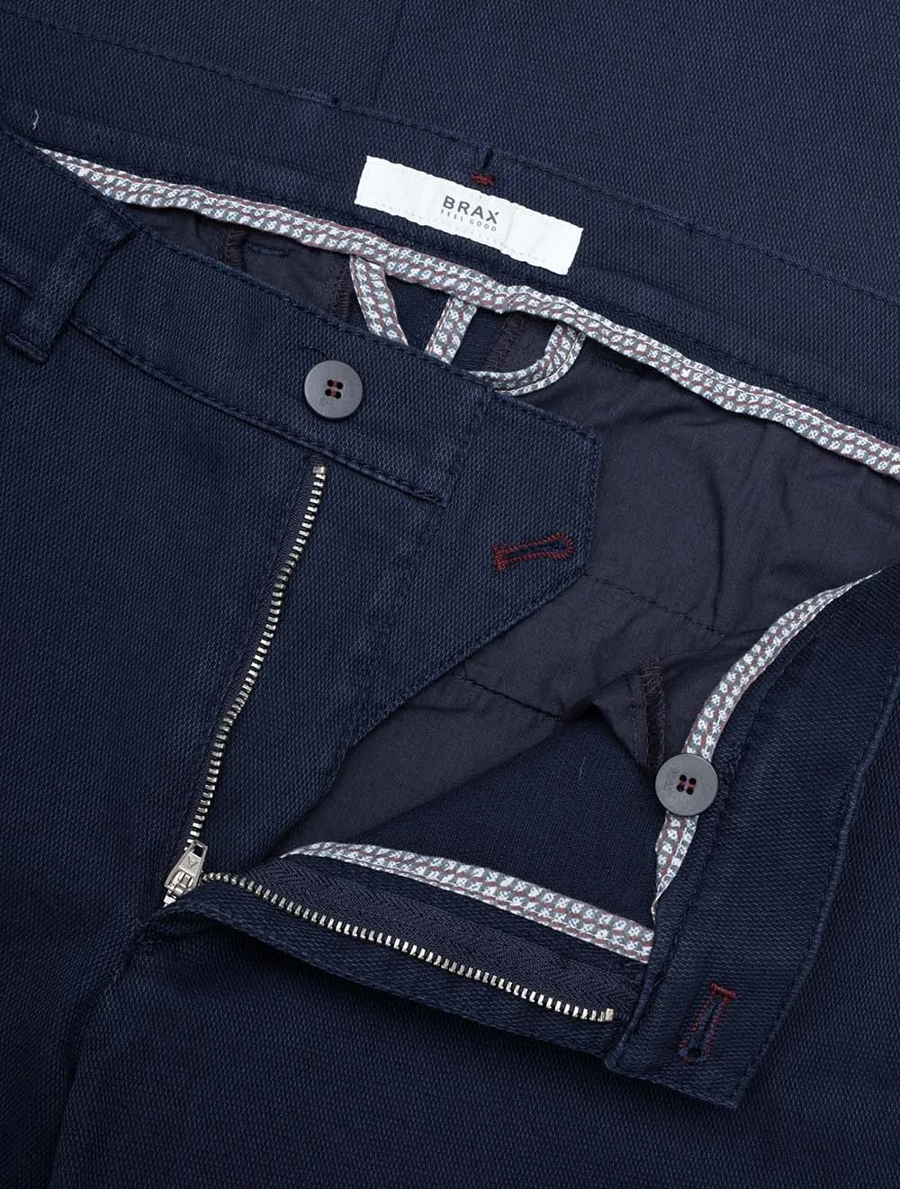 Navy Fabio Cotton Trousers