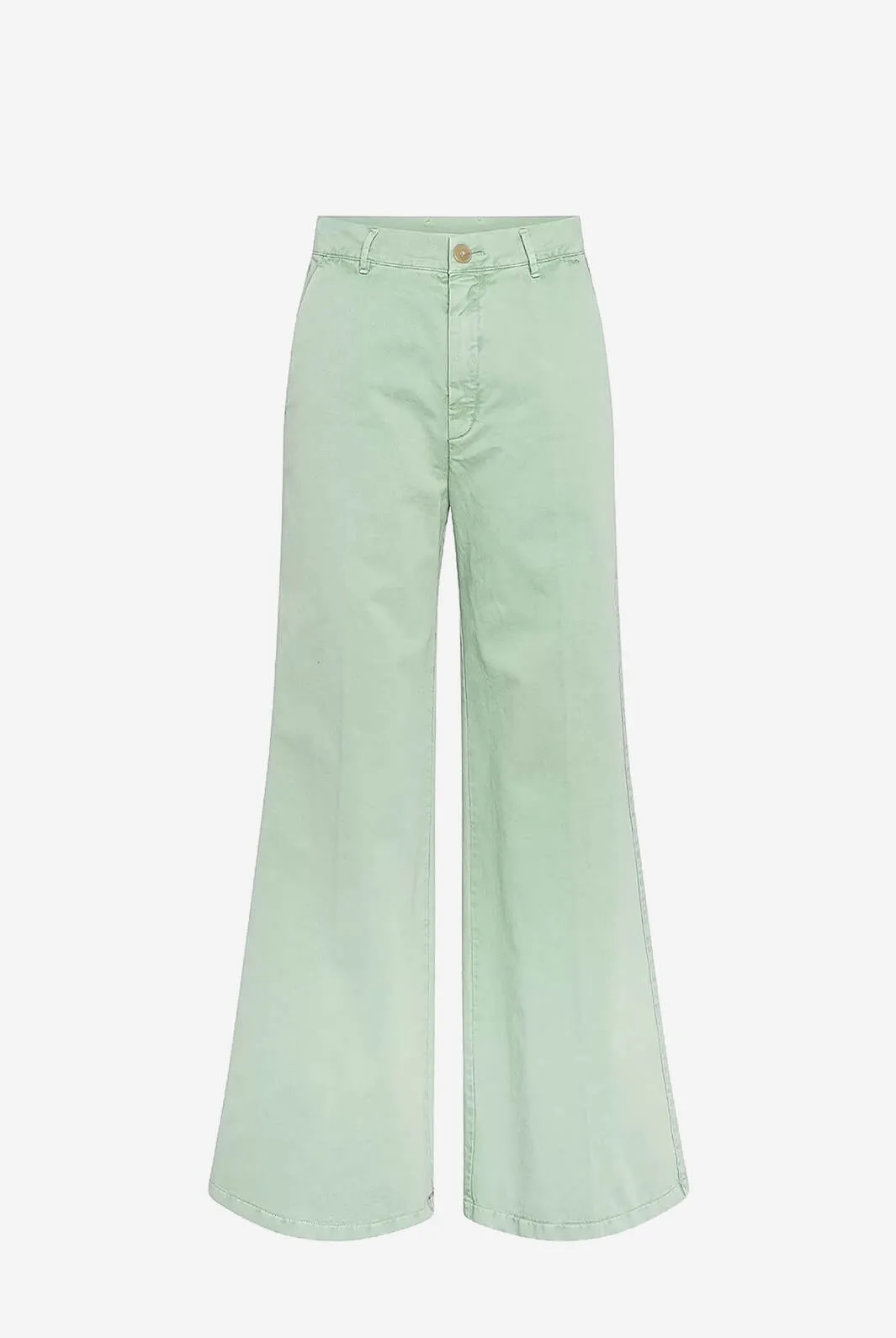 Old Peach Gabardine Wide Leg Pants