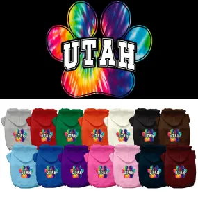 Pet Dog & Cat Screen Printed Hoodie for Medium to Large Pets (Sizes 2XL-6XL), "Utah Bright Tie Dye"