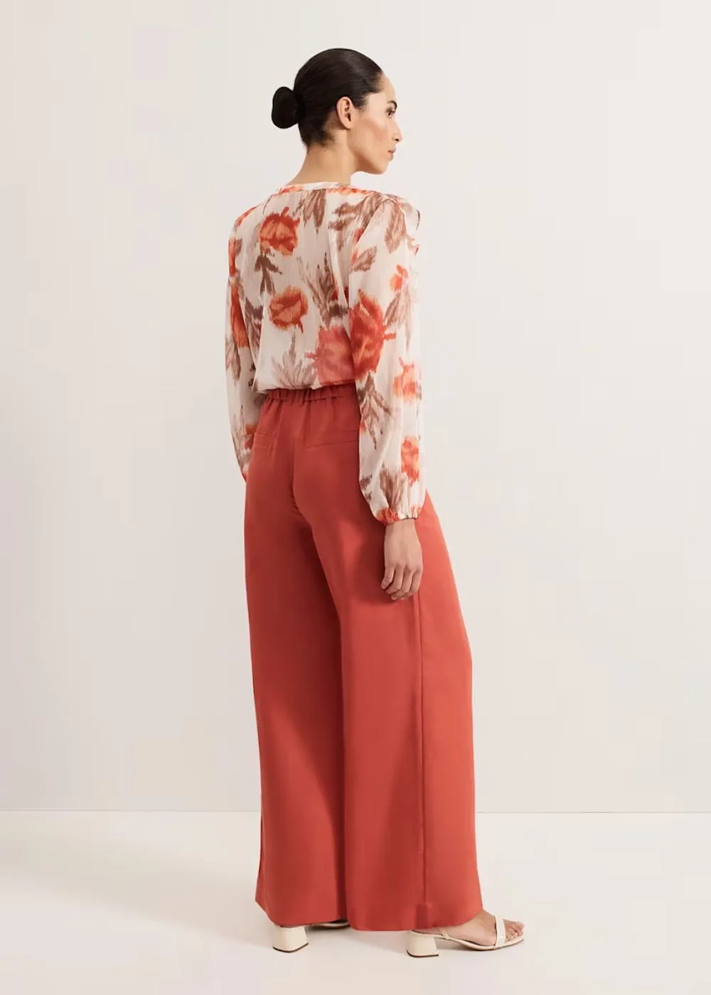 Phase Eight Lottie Linen Blend Wide Leg Trousers