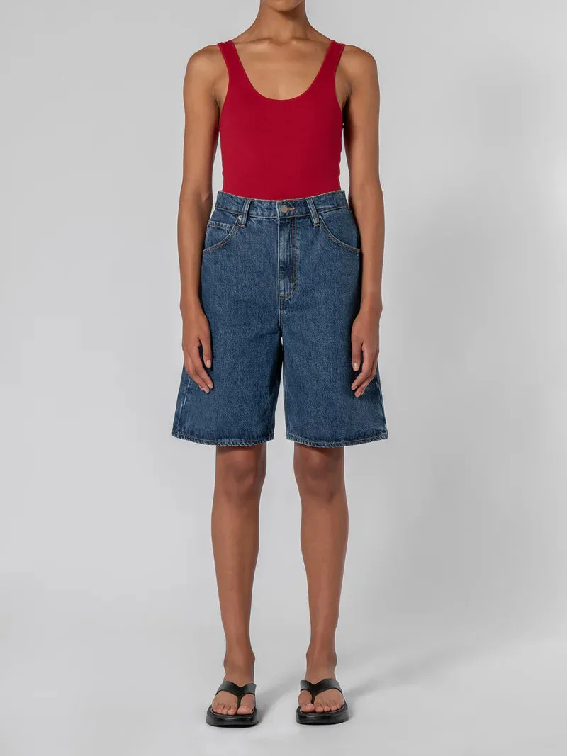ROWAN LONG-LINE SHORTS - ANTIQUE STONE