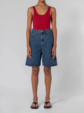 ROWAN LONG-LINE SHORTS - ANTIQUE STONE