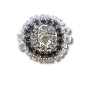 Shank back glass button