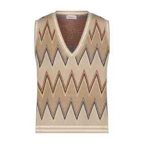 Viscose Blend Chevron Vest